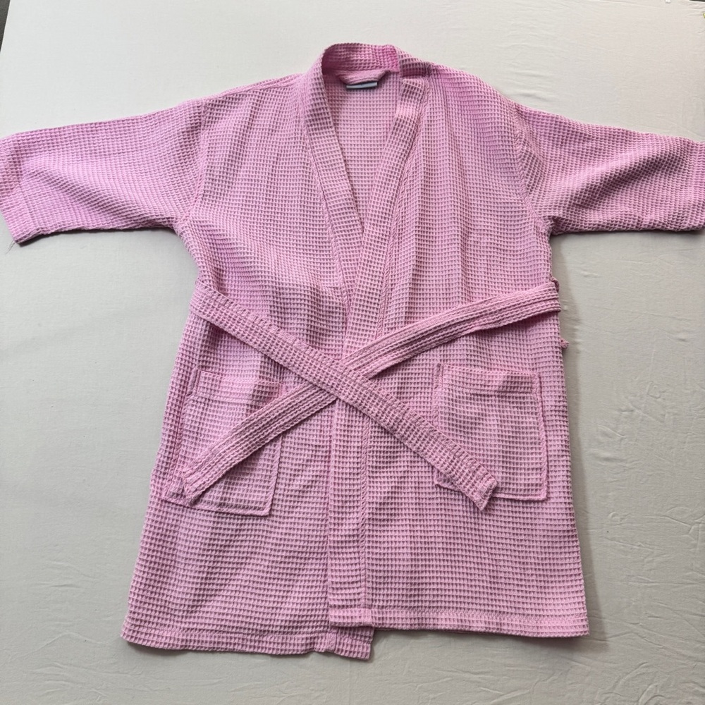 Turquaz Pink Waffle Knit Robe
